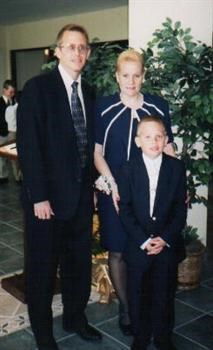Bob, Matt and I at his first communion