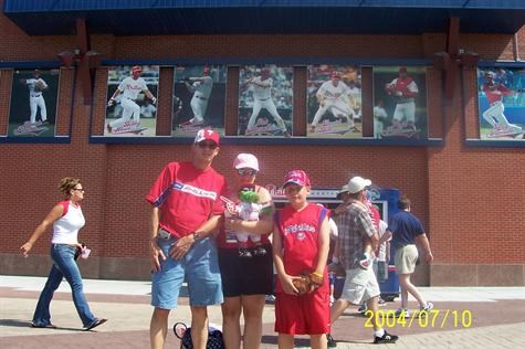 Bob, me and Matt at a Phillies Game