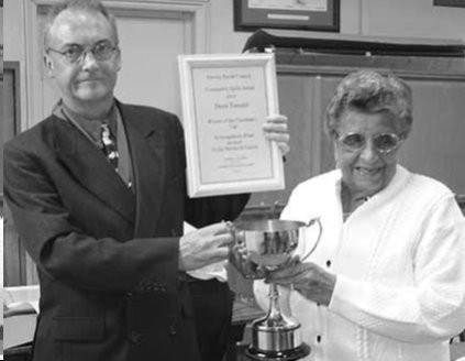 Dora Tarrant Proud with the chairmans cup