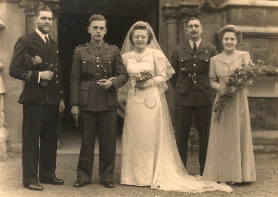 1 April 1944 Ken Scarfe, Don Scarfe, Janet Scarfe, Dennis Maguire, Eileen Maguire