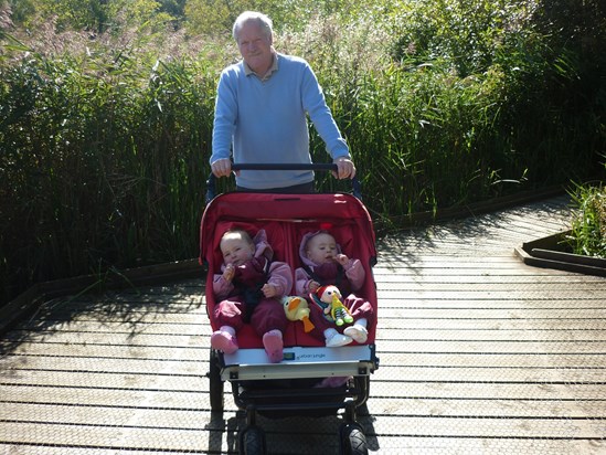 Dad with Bluebell and Cicely 