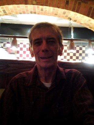 Tony at Frankie and Benny's, Cribbs Causeway, before we watched The film Ted.
