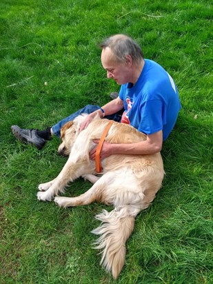 David & Urwin in the garden