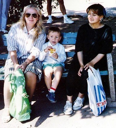 Teresa, Sam and Soni at Paighton Zoo