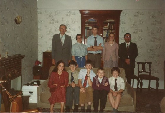 Peter with the Scott family and Nicholas Lorimer 1980s