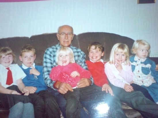 Norman with his 6 grandchildren