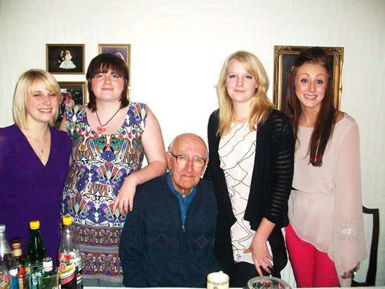 Grandad and his four granddaughters