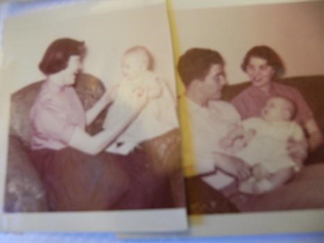 Mom and Dad with first daughter, Diane 1955