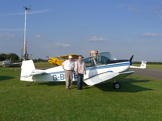 Peter and daughter prior to take off 2007