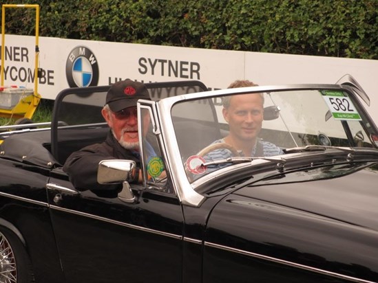 Malcolm in 2013 at Kop Hill in his immaculate MG Midget