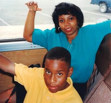 Mom and Tootie on Bus Ride - 10 yrs old