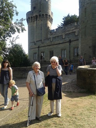 PAM AND JOYCE at WARWICK CASTLE, August 2015