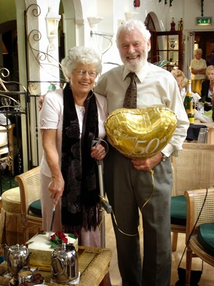Celebrating their golden wedding anniversary 2005