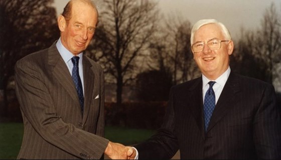 Dad and the Chancellor of Surrey University, HRH Duke of Kent 2001