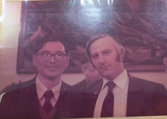 Xailoi and Dad 1979 at Chinese Embassy
