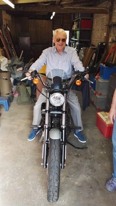 Testing out Paul's Harley