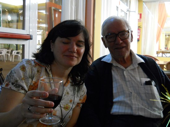 Dad & Irene getting drunk together in Spain