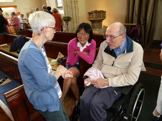 Catching up with Elizabeth Ramsey in Wye Church (June 2016)