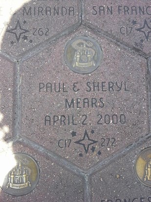 Picture of the tile Dad and Sheryl purchased at Disneyland back in April 2000 (taken by Zack Mears)