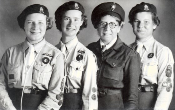 Eleanor with other Queen's Guides 1954