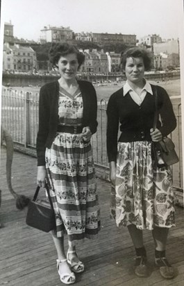 Jill and Eleanor on Hastings Pier