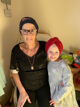 Gaga’s beautiful Grace….helping her get used to her new hats!