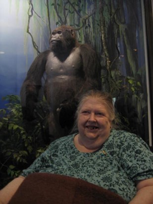 Mom always loved gorillas. This was taken at The San Francisco Museum.