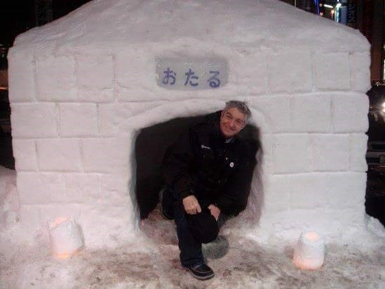 Dad Feeling chilly In Japan