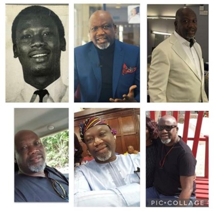 Collage of Dr Femi over the years