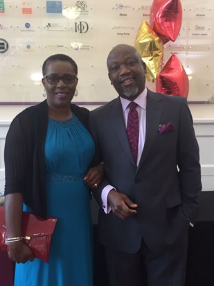 Dr Femi with his sister in-law Feyi Adesigbin