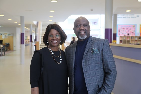 Dr Femi & His Wife at the Strong Nation church