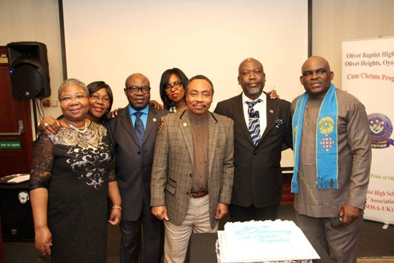 With his class set of 1971, Rev. Dr. Olufemi Idowu at the Annual Dinner event of Olivet Baptist High School, Oyo, in London