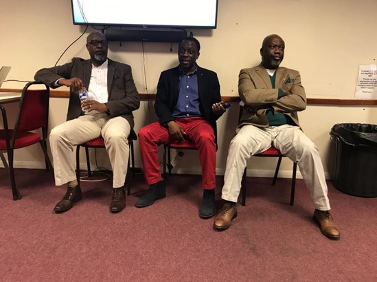 Rev. Dr. Olufemi Idowu with fellow medical practitioners, at the Annual Health Summit of Olivet Baptist High School, Oyo, in London