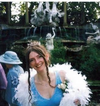 Gill being miss bridesmaid at our wedding in 1998