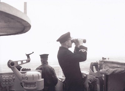 Mike learning to be naval officer 1954