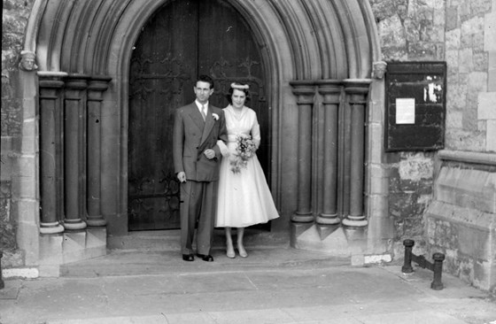 Married at Christ Church, Southgate, 3rd September 1955