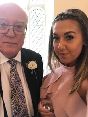 Grandad and I at Amy’s wedding 