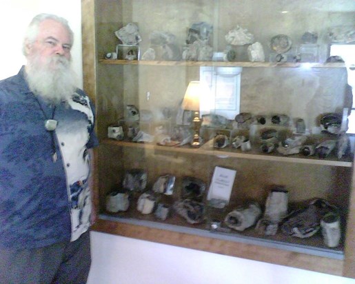 dad with his prescious rocks at St Johns