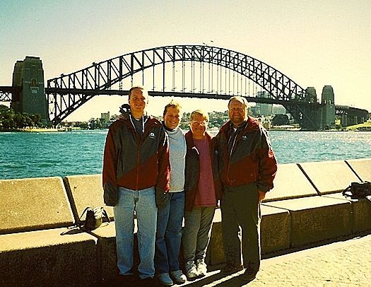 Keith, Keri, Susan and Jim in Sydney on the Songster tour in 1996