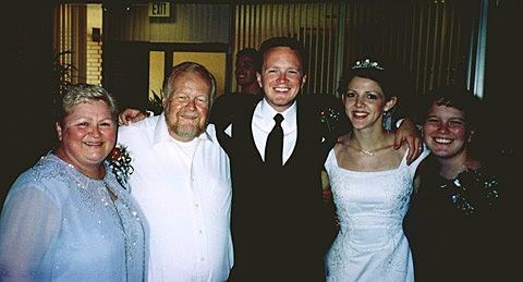 At Keith and Melissa's wedding in 2002