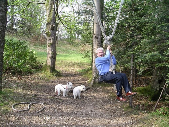 West Highland Way, taking the dogs back to meet their ancestry!
