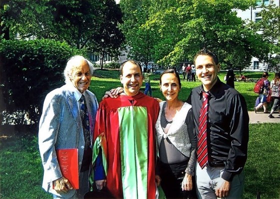 Marty with his sons, Jared and Shawn, and their mother, Jan, in 2011