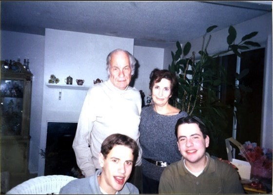 Marty with his sons, Shawn and Jared, and his longtime partner, Gloria