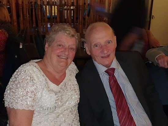 Dad with Auntie Margaret at my 50th birthday party November 2019.