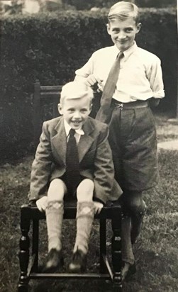 Dad aged 12 with my Uncle Brian aged 5. Never seen this picture before. One to treasure ??