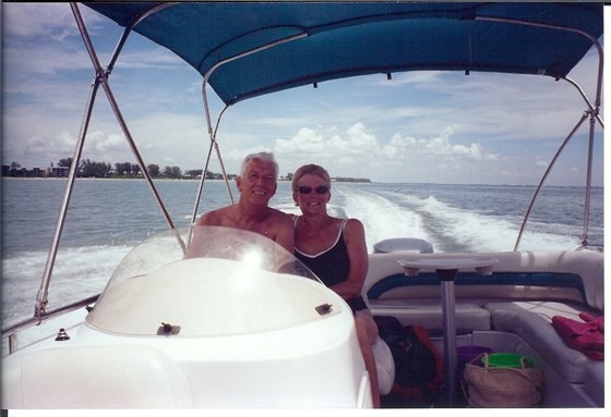 Heading out to sea in the Florida sunshine, before the storm hit! 