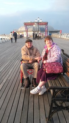 dm & papa at Cromer who she loved and missed so badly 