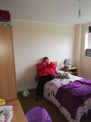 donna marie in her bedroom at netherwood