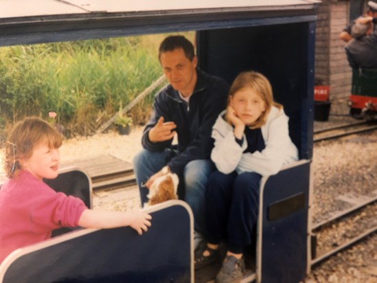 Train ride with Anna, Jeff and Susie the dog