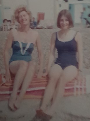 Two beauties on holiday South Sea 1970. Photo taken by dad. What a wonderful holiday the three of us had. Full of lovely memories. XXX